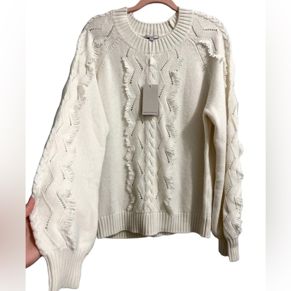 Rails Revolve New Ivory Lambswool Cashmere Jumper - Picture 3 of 5